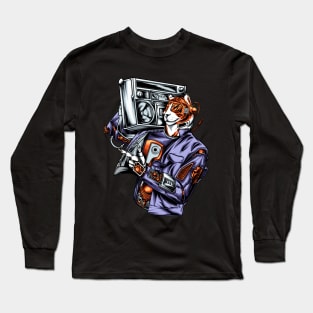 Tiger Hip Hop Illustration Long Sleeve T-Shirt